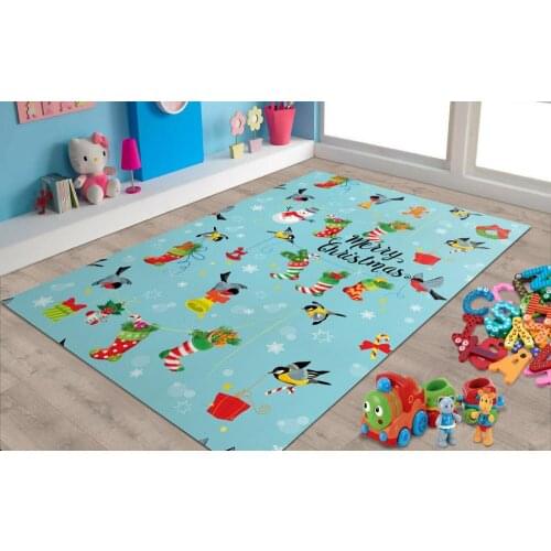 Merry Christmas 8 Patterned Carpet ,Non Slip Floor Carpet,Teens Carpet,Turkish Rug