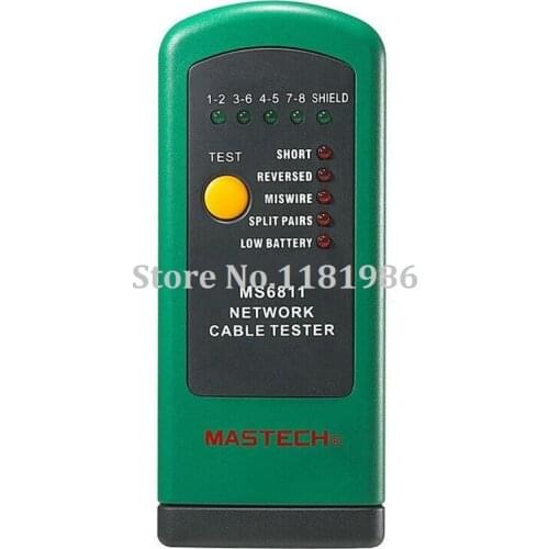 MASTECH MS6811 Handheld Network Cable Tester Line Tracker UTP and STP Wiring Test Meter Lan Tester