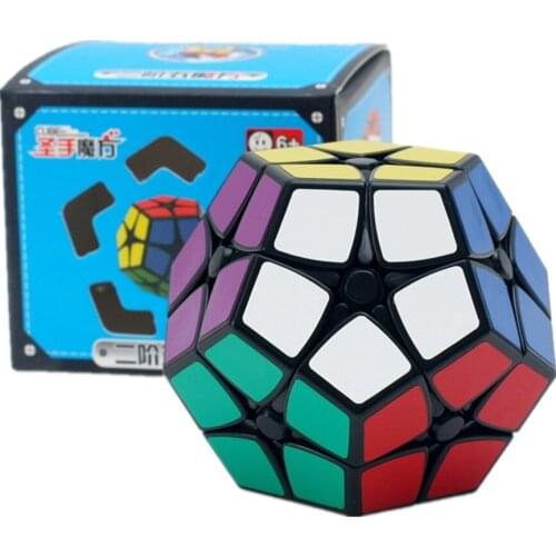 Shengshou 2x2 Megaminxeds Cube Black White Sticker 2Layers Megaminx Magic Cubes Puzzle Toys For Children Kids Gift