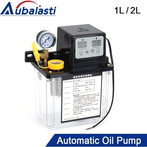 Aubalasti Lubricating Oil Pump 1L 2L 220V Lubricant Automatic CNC Electromagnetic Lubrication Pump Lubricator For CNC Machine