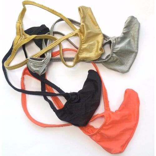 4pcs lot G495E Mens Rocket Thong string Bulge Low Rise Upward Forword Shiny Striped