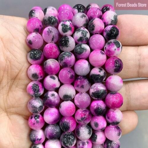 Tourmaline Persian Jades Natural Stone Beads Round Loose Beads for Jewelry Making DIY Handmade Bracelet Necklace 15''6/8/10/12mm