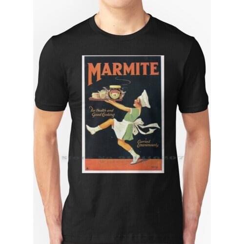 Vintage Marmite Poster Advertising T Shirt 100% Pure Cotton Public Domain Lithograph Out Of Ooc Vintage Vintage Mural Art Best