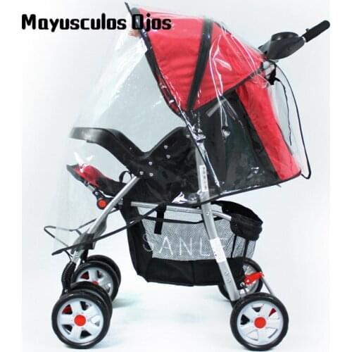 1PC Trolley Rain Cover Baby Stroller Umbrella Universal Rain Cover Stroller Windshield