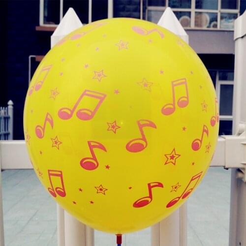 12 inch 100pcs 8th/16th music note latex balloons in event ,baby room party decoration music note balloon self sealing Globos
