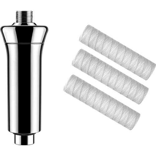 15 Stage Shower Filter WithJoint for Any Shower Heads with 3Pcs Water Purifier 10 Inch String Wound Filter Cartridge