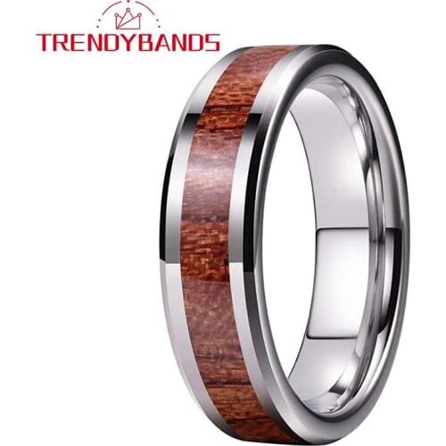 6MM Tungsten Rings For Men Women Wedding Band Polished Shiny Fashion Jewelry