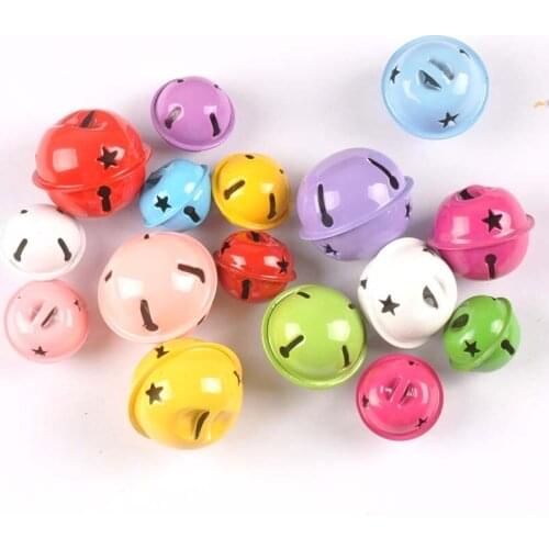 8 Colors 25/30/35/40mm Small Jingle Bells Pendants Hanging For Festival Party Decoration DIY Handmade Crafts Kids Room c2678
