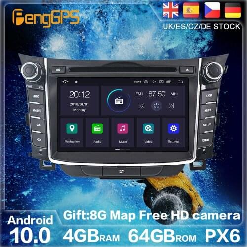 Android 10 PX6 For Hyundai I30 Elantra GT 2012 - 2016 GPS Navigation Auto Radio Stereo Car DVD Multimedia Player HeadUnit 2DIN