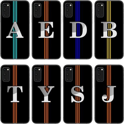 English alphabet Phone Case for OPPO A72 A53 A92S A52 A92 A91 A93 95 F15 A8 A31 A9 2020 A11X A11 A1k Case Silicone Bumper Cover