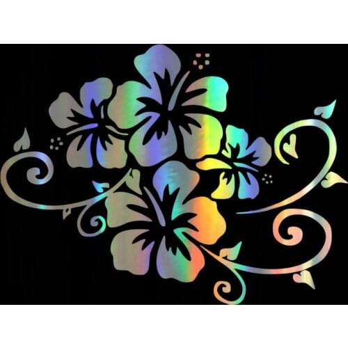 Car Sticker 3D 17.2*12.9CM Flower Bumper Decorative Bumper Funny Stickers and Decals Creative Vinyl Car Styling