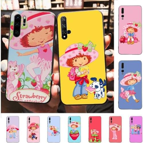 YNDFCNB Strawberry Shortcake Custard Phone Case for Huawei P30 40 20 10 8 9 lite pro plus Psmart2019