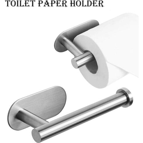 Toilet Paper Holder Wall Mounted Stainless Steel Bathroom Kitchen Roll Paper Rack Tissue Towel Accessories Rack Holders