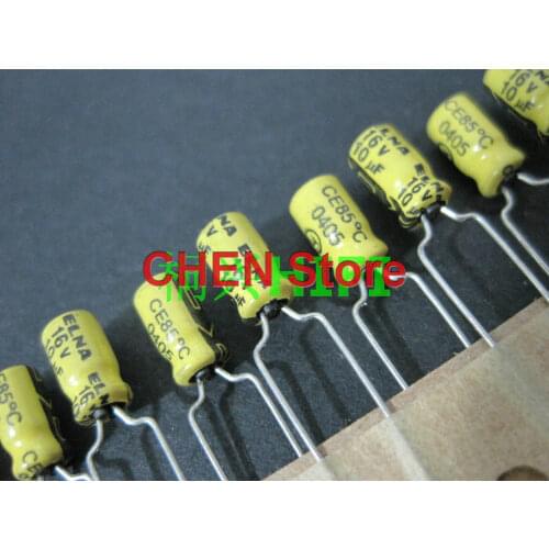 20PCS/50PCS ELNA old yellow robe 10uf 16v RC2 16V10UF 4X7MM audio electrolytic capacitor 10uF/16V