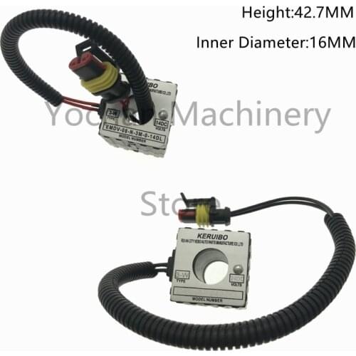 Solenoid Valve Pilot Safety Coil For Ward Sany Xugong XCMG Sunward Excavator Fis YS60/75/80 12V/24V