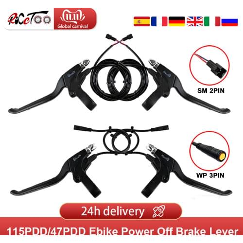 RICETOO Ebike WUXING 115PDD Ebrake Lever Electric Bicycle E-scooter Bicycle Cut Off Power Brake for MTB Road Bike Conversion Kit