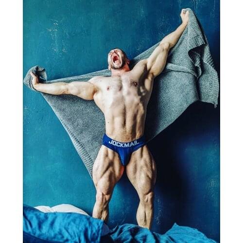 JOCKMAIL men underwear sexy man bikini low waist slip hombre Gay men underwear white briefs men seksi iç çamaşırları