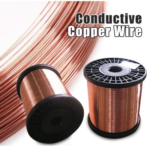 20Meter 0.1mm 0.2mm 0.3mm 0.4mm 0.5mm 0.6mm Cable Conductive Copper Wire Magnet Wire Enameled Copper Winding Wire Coil