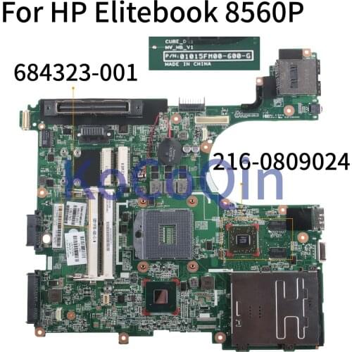 KoCoQin Laptop motherboard For HP Elitebook 6560B 8560P QM67 HD7400M Mainboard 684323-001 684323-501 0105FM00 SLJ4M 216-0809024