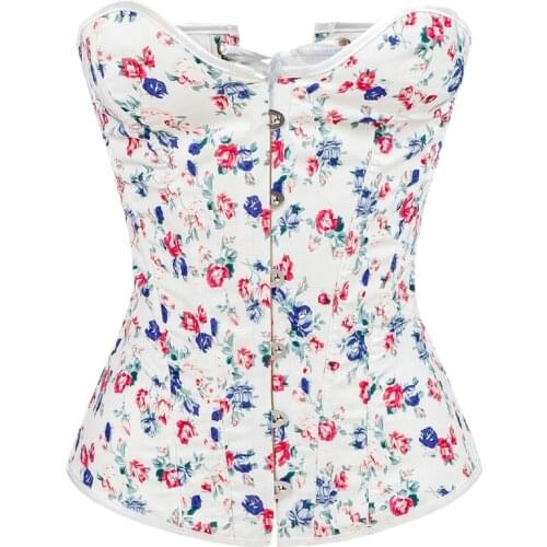 Fashion Elegant Lace Up Back Floral Sexy Corset for Women Strapless Lingerie Bustier Top Plus Size Wedding Dress Bustiers Shaper