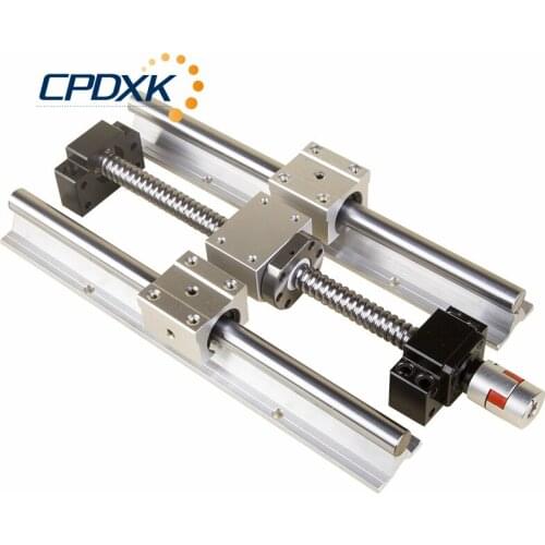 Linear Guide SBR16 SBR20 set+SBR16UU sbr12uu +Ball Screw SFU1605 +Nut Housing + Supporter BK12BF12 + Coupler 8 *10 for CNC Parts