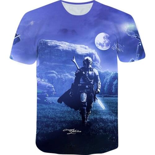 New Summer Children Clothes Cool Star Wars The Mandalorian Baby Yoda Print 3D Men Women T-shirt Boys Girls Tops