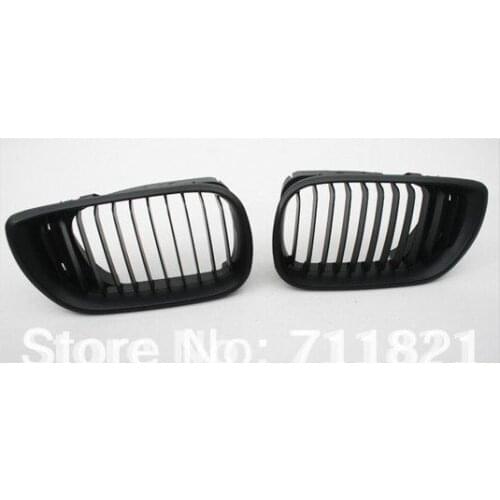 Front Euro Matte Black Kidney Grille For BMW E46 3 Series 2002-2005 4 Doors Model