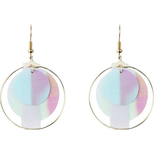 Pendientes Brinco Oorbellen Personality Color Paillette Earrings For Womenfemale Temperament 2021 New Eardrop Contracted Tassel