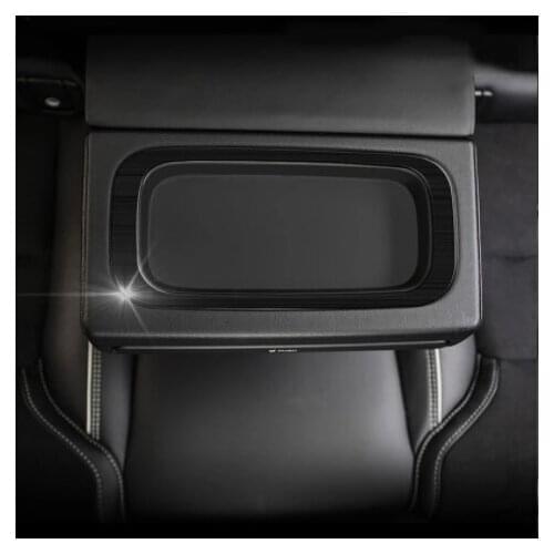 Car Styling Interior Rear Seat Water Cup Holder Decorative Cover Trim Water Bowl Frame For Volvo XC60 2018 2019 2020 Accessories