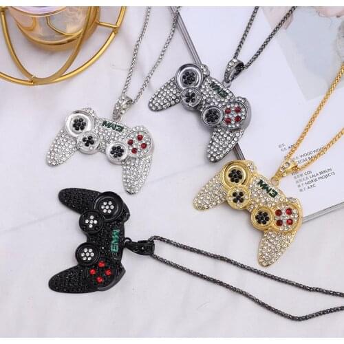 Punk Rock Cuba Zircon Necklace Sparkly Pendant Party Essential Shiny