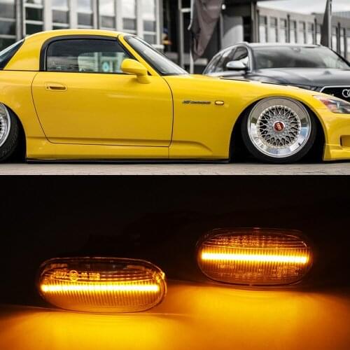 1 Set Led Dynamic Side Marker Turn Signal Light Sequential Blinker For HONDA Prelude CRX S2000 Integra Fit Del Sol Acura Civic