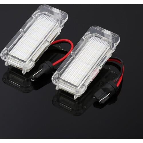 2 Pcs Luces LED License Plate Light Assembly Car Number Plate Lamp Luz NO Error For Jaguar XF XJ Type X250 X351 Auto Accessories