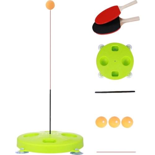 Table Tennis Trainer Robot With Elastic Soft Shaft Ping Pong Training Tools For Children Indoor Or Outdoor Play Practice