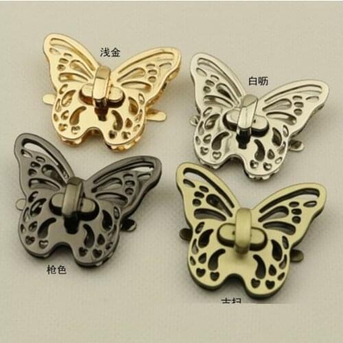 10 PCS/lot) manufacturers wholesale handbags metal accessories butterfly twist lock