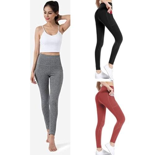 2021High Waist Women Workout Out Seamless Leggings Pocket Fitness Sports Running Sports Athletic Leggings Push Up Gym Pants