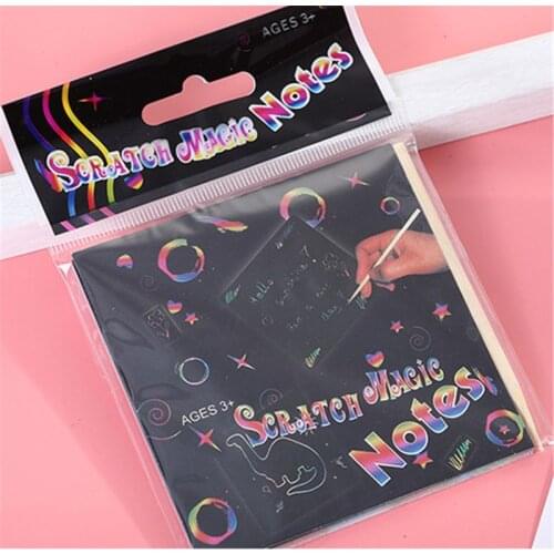 24 Sheets Scratch Paper Rainbow Painting Sketch Pads DIY Art Craft Scratchboard for Adults and Kids