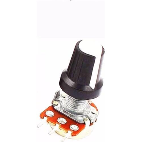 5Pcs Linear Rotary Taper Potentiometer Pot 10K OHM Linear Mono Stereo Pot Rotary 15mm Resistor Potentiometer & Knobs