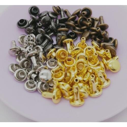60sets/lot 5mm mini Double Rivets Double-Sided Round Spikes for Clothing Punk DIY Leather Craft Apparel Sewing Accessory