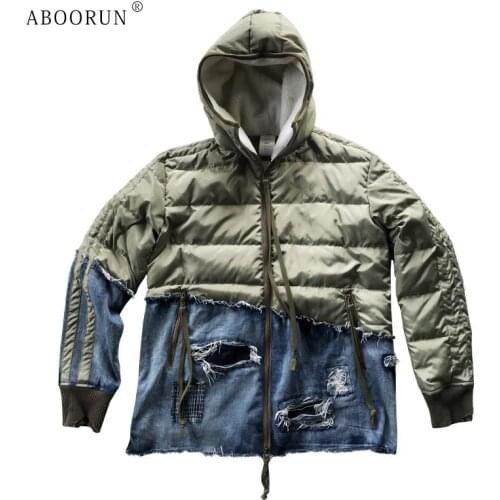 ABOORUN Men's Parkas With A Hood