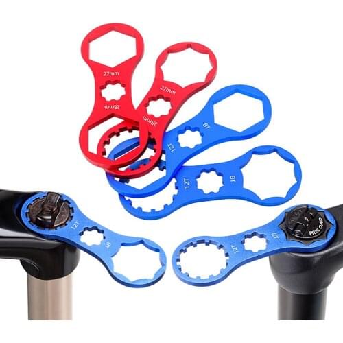 Aluminum Bicycle Front Fork Wrench for Suntour XCM/XCR/XCT/RST Mountain MTB Bike Front Fork Cap Spanner Disassembly Repair Tool