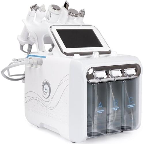 Free Shipping 6 in 1 Moisturizing Skin Deep Cleansing Pores Skin Rejuvenation Beauty Instrument H2O2 Water Oxygen Small Bubbles