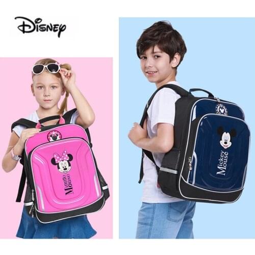 Disney Kid Boy Girl Primary School Backpack Waterproof Orthopedic Bag with Book Cartoon Children Large Capacity 3D Mickey Bag