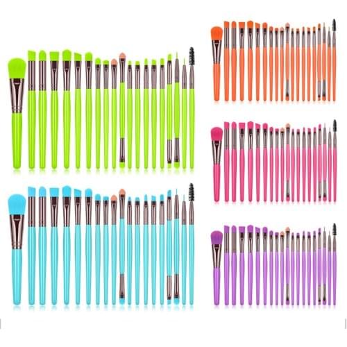 20Pcs Makeup Brushes Set Powder Eye Shadow Blending Eyeliner Eyelash Eyebrow Women Beauty Make up brushes Pincel Maquiagem
