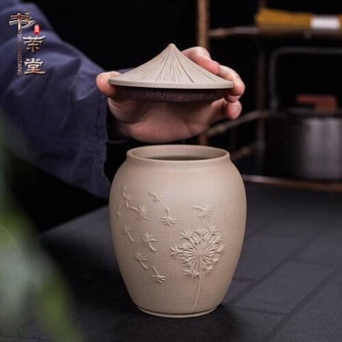 Retro Creative Tea Caddy Ceramic Coffee Sugar Canister Organizer Seal Tea Box Household Decoration Caja Para Te Teaware DF50CY