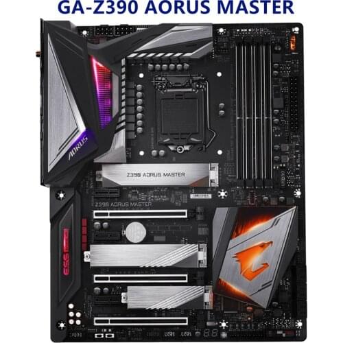 For Gigabyte GA Z390 AORUS MASTER Motherboard LGA 1151 Z390 Used Desktop Mainboard M.2 nvme PCI-E X16