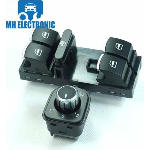 MH Electronic Electric Power Master Window Side Mirror Switch Button 5ND 959 565 A/5ND 959 857 for Volkswagen Tiguan Passat