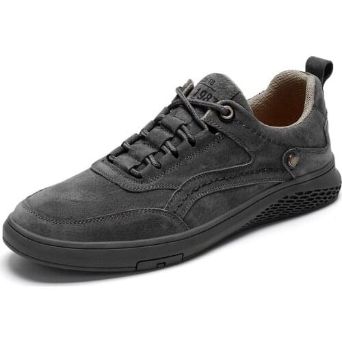 Mens leather shoes lace up trend mens shoes outdoor British trend fashion mens sneakers moccasin shoes mens Zapatillasfh