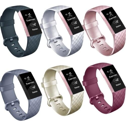 Baaletc 6-pack For Fitbit Charge 3 TPU SmartWatch Band Bracelet Charge 3 Wrist Strap Replacement Sport Band For Fitbit Charge3