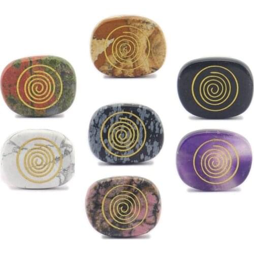 Natural Carved Symbols Mosquito Coil Round Gemstones Alphabet Beads,Pink Crystals,Red Stone,Agate Amethysts Jewelry Making
