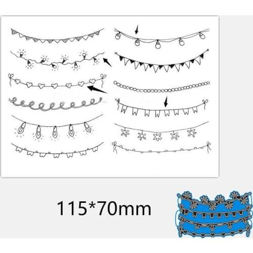 115*70mm New Metal Cutting Dies string light Stencils for DIY Scrapbooking Paper Cards Craft Making Craft Decoration